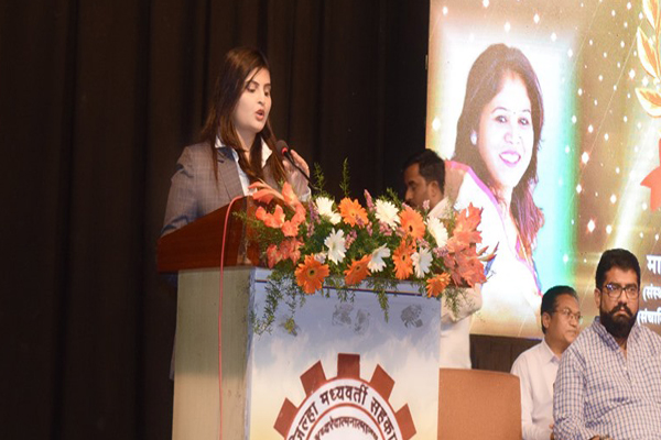 Mrs Archana Suresh Kute (MD-The Kute Group) as a chief guest of "International Women's Day-2019" program in Satara